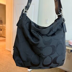Vintage Coach Black Hobo Bag